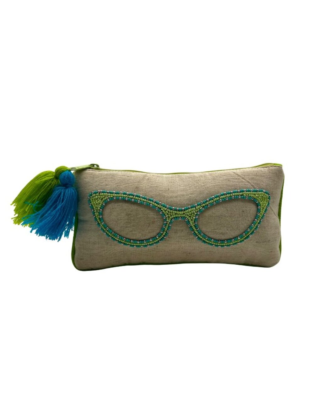 MMs Brands Beige Embroidered Pouch